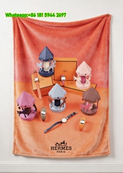 Hermès Carousel Watch Art Flannel Throw Blanket IMG_5407
